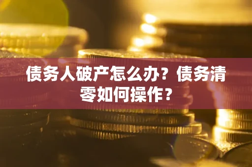 北京债务人破产怎么办？债务清零如何操作？