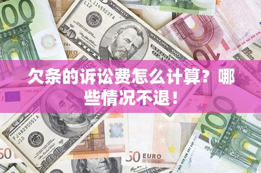 北京欠条的诉讼费怎么计算？哪些情况不退！
